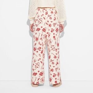 Wild Fable seashell beach Patterned relaxed linen Pants never worn